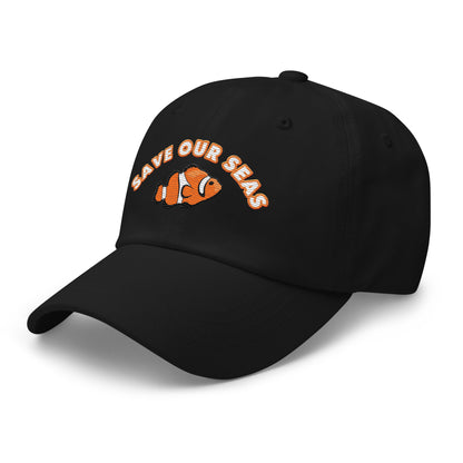 Save Our Seas Clownfish Dad hat: Pulls 4 pounds of ocean plastic!