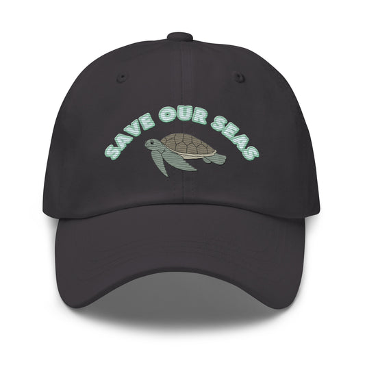Save Our Seas Sea turtle Dad hat: Pulls 4 pounds of ocean plastic!