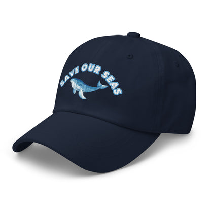 Save Our Seas Whale Dad hat: Pulls 4 pounds of ocean plastic!