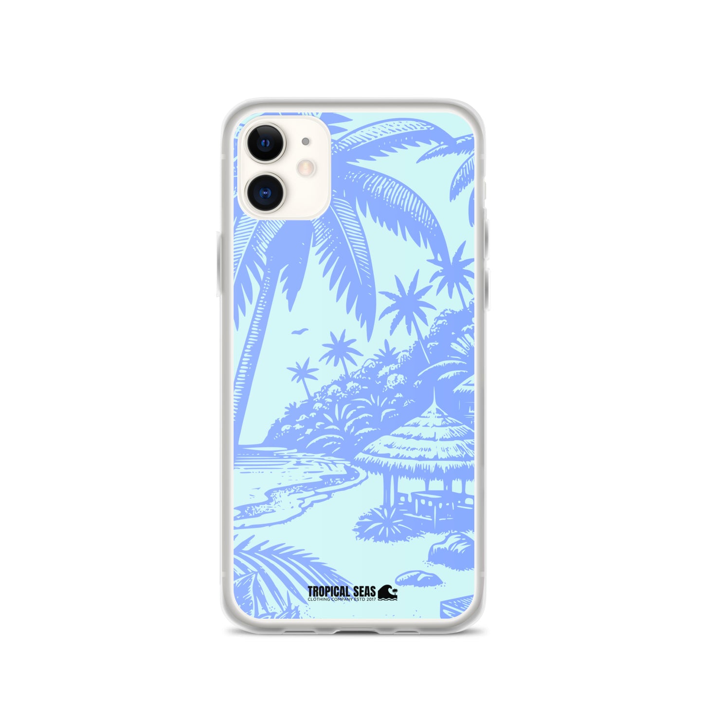 Island Blues Clear Case for iPhone® - Sustainable Mobile Phone Cases from Tropical Seas Clothing 