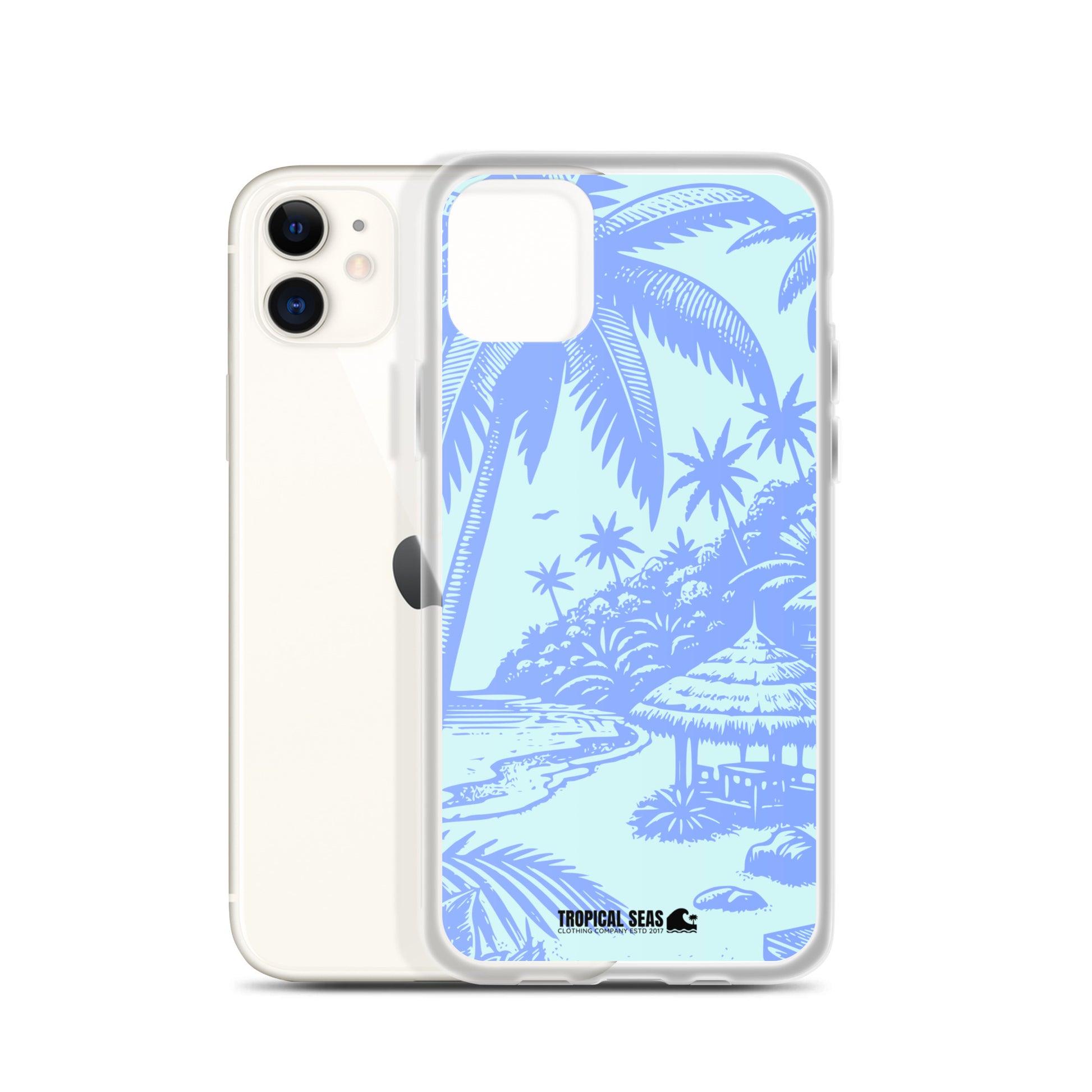 Island Blues Clear Case for iPhone® - Sustainable Mobile Phone Cases from Tropical Seas Clothing 