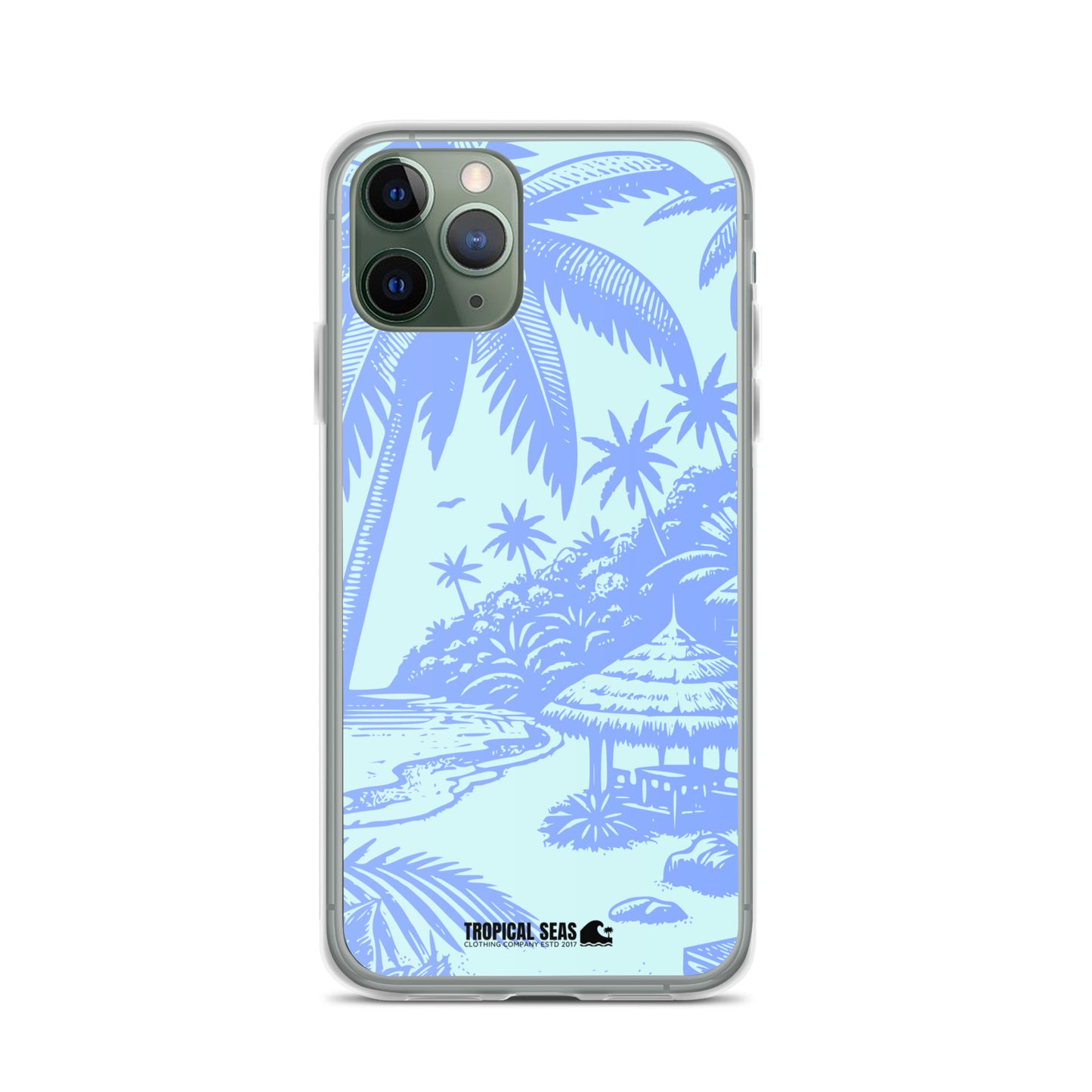 Island Blues Clear Case for iPhone® - Sustainable Mobile Phone Cases from Tropical Seas Clothing 