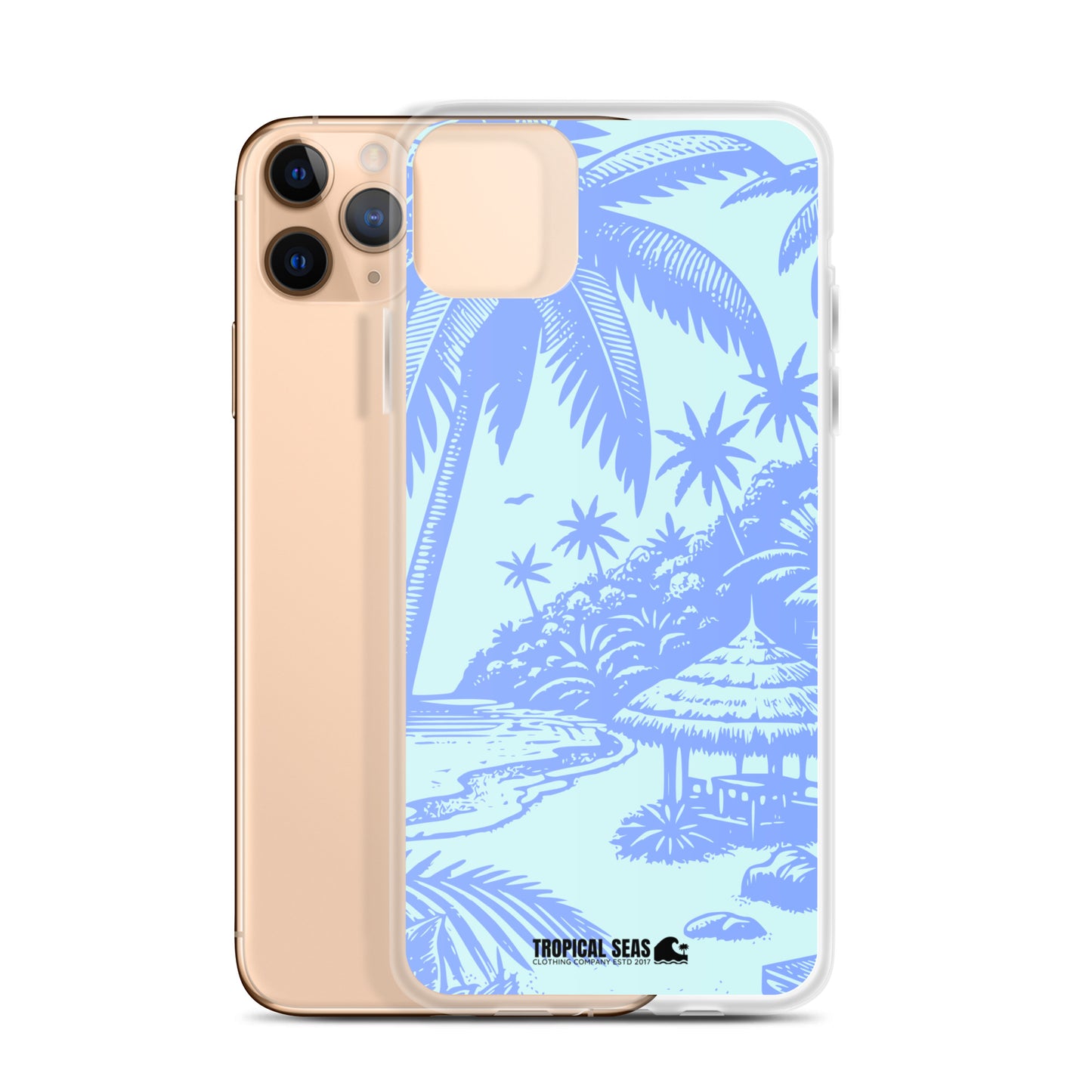 Island Blues Clear Case for iPhone® - Sustainable Mobile Phone Cases from Tropical Seas Clothing 