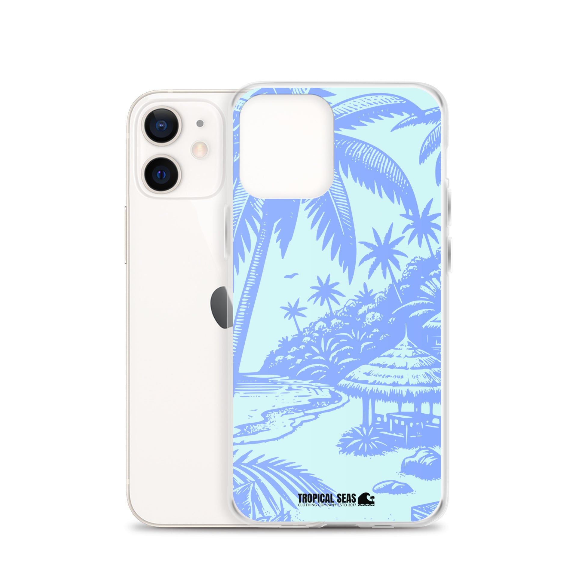 Island Blues Clear Case for iPhone® - Sustainable Mobile Phone Cases from Tropical Seas Clothing 