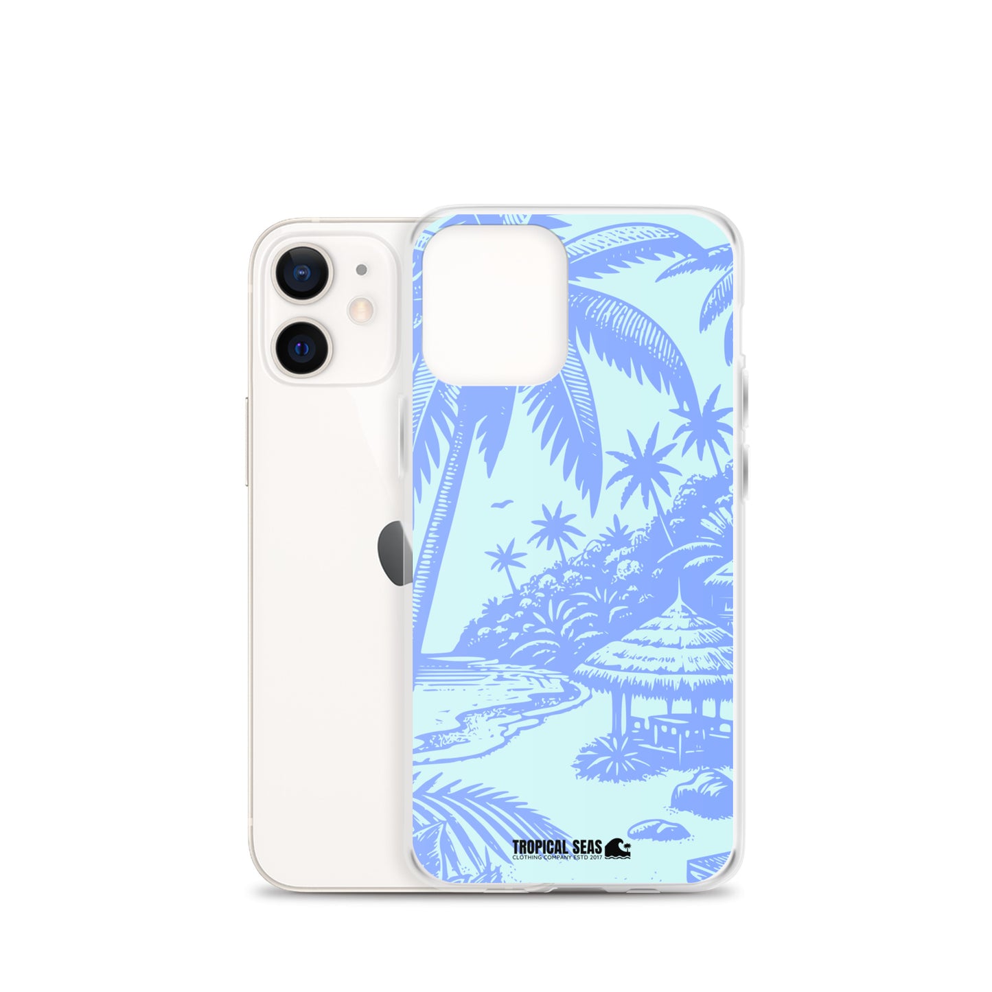 Island Blues Clear Case for iPhone® - Sustainable Mobile Phone Cases from Tropical Seas Clothing 