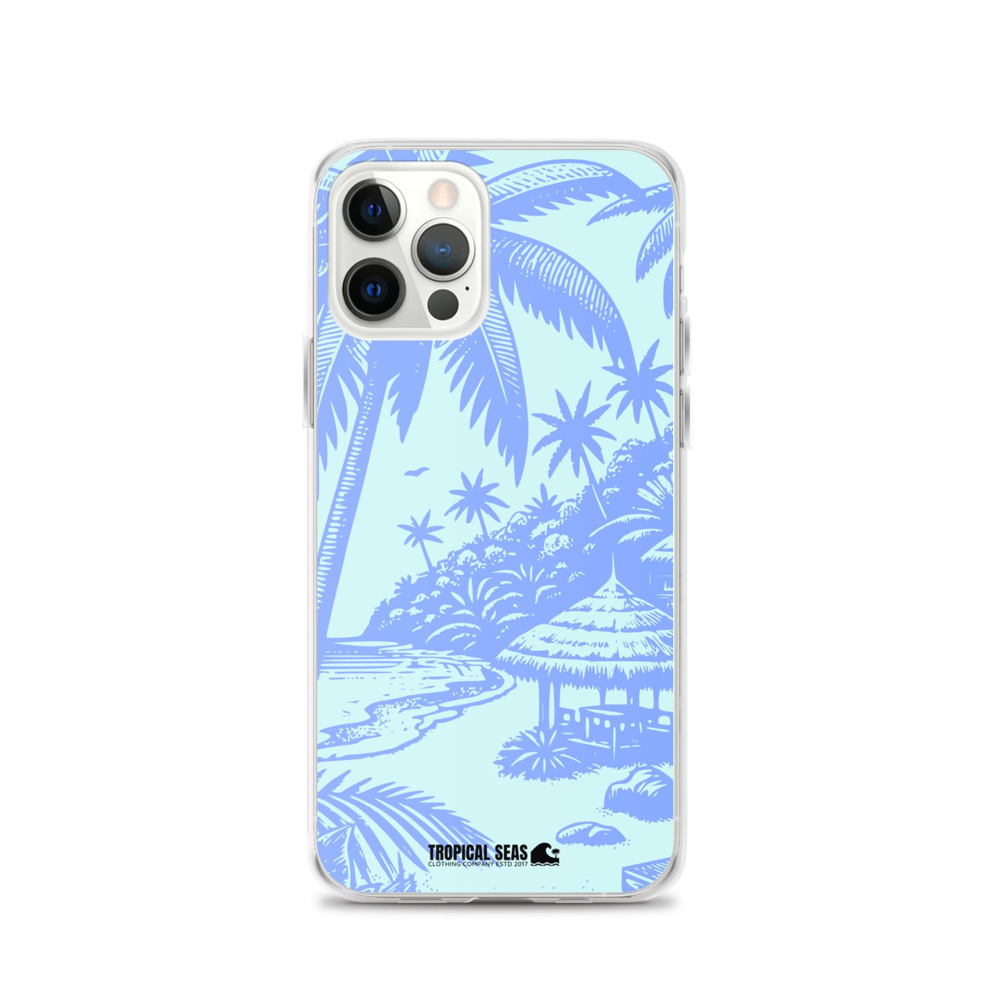 Island Blues Clear Case for iPhone® - Sustainable Mobile Phone Cases from Tropical Seas Clothing 