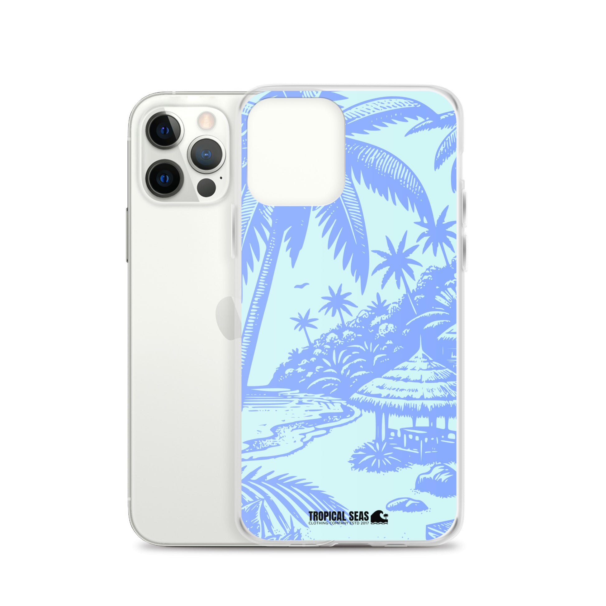 Island Blues Clear Case for iPhone® - Sustainable Mobile Phone Cases from Tropical Seas Clothing 