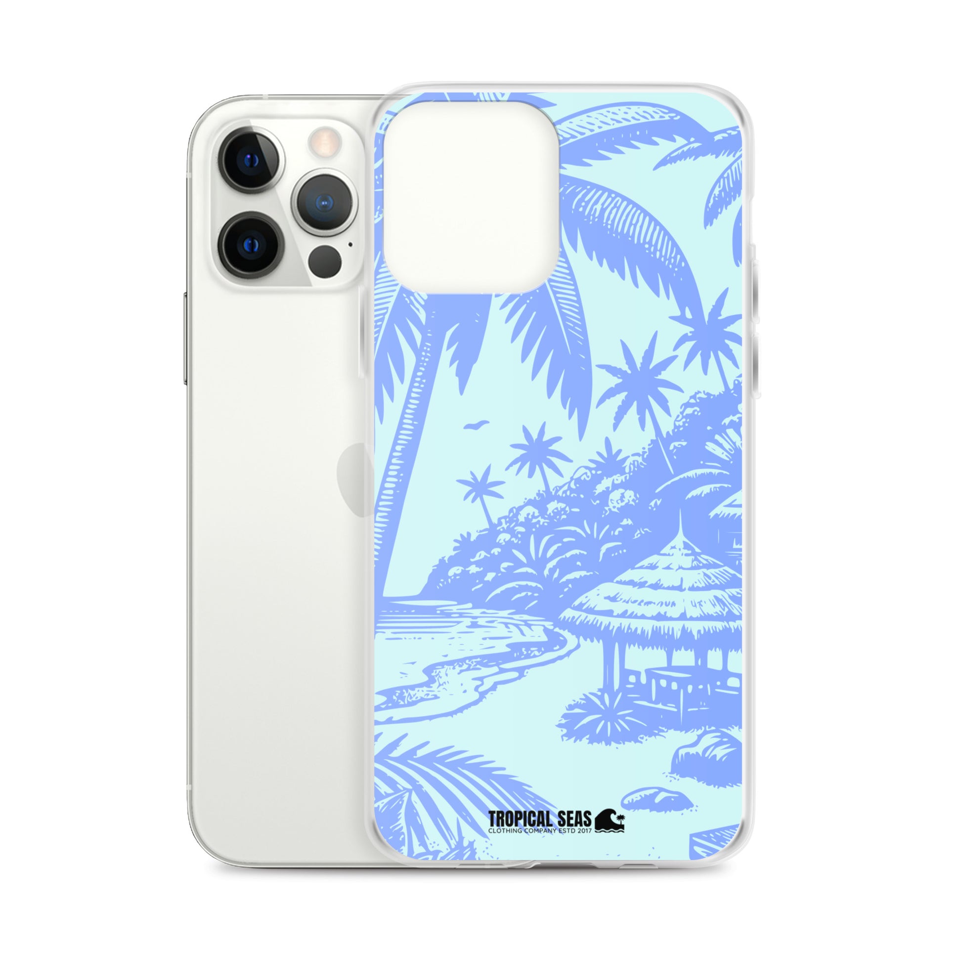 Island Blues Clear Case for iPhone® - Sustainable Mobile Phone Cases from Tropical Seas Clothing 