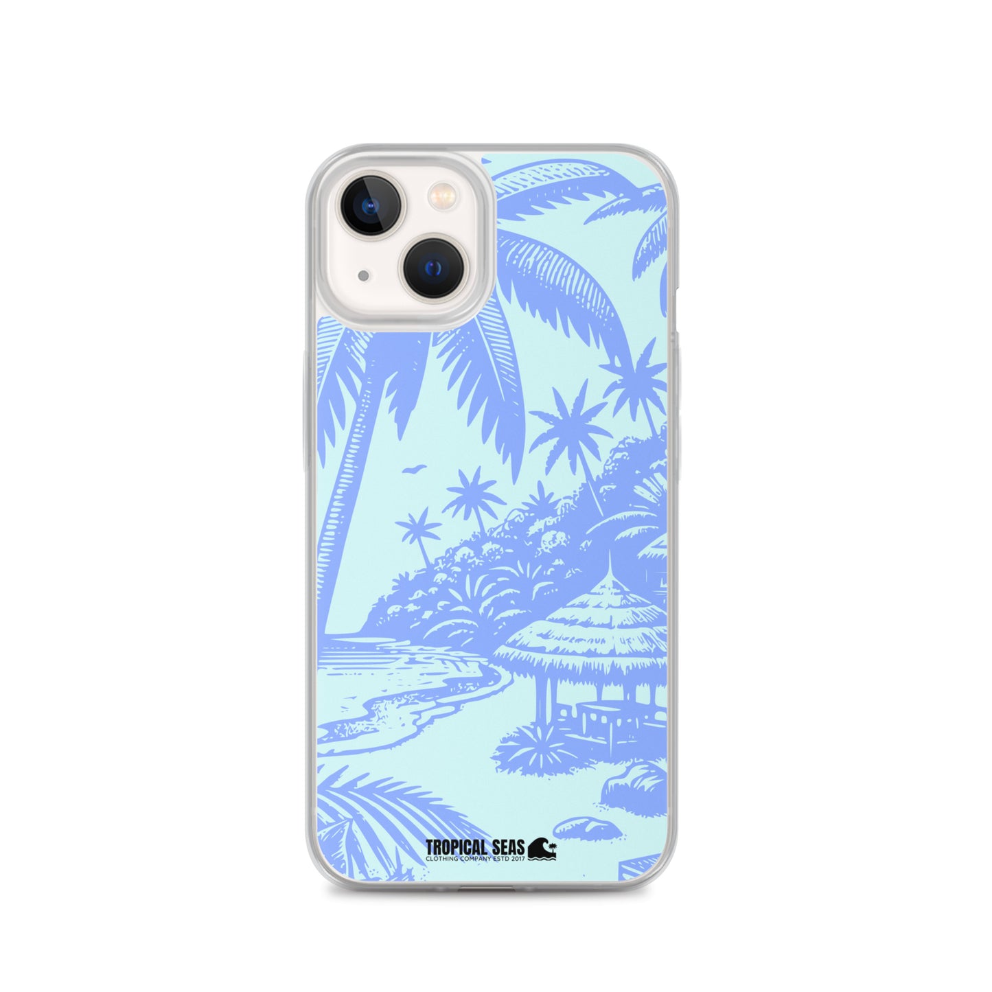 Island Blues Clear Case for iPhone® - Sustainable Mobile Phone Cases from Tropical Seas Clothing 