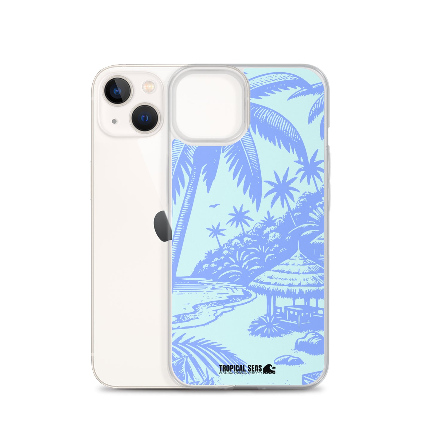 Island Blues Clear Case for iPhone® - Sustainable Mobile Phone Cases from Tropical Seas Clothing 