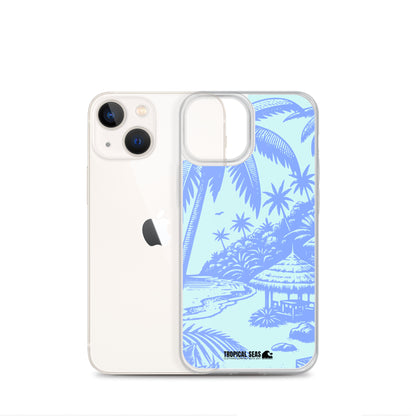 Island Blues Clear Case for iPhone® - Sustainable Mobile Phone Cases from Tropical Seas Clothing 