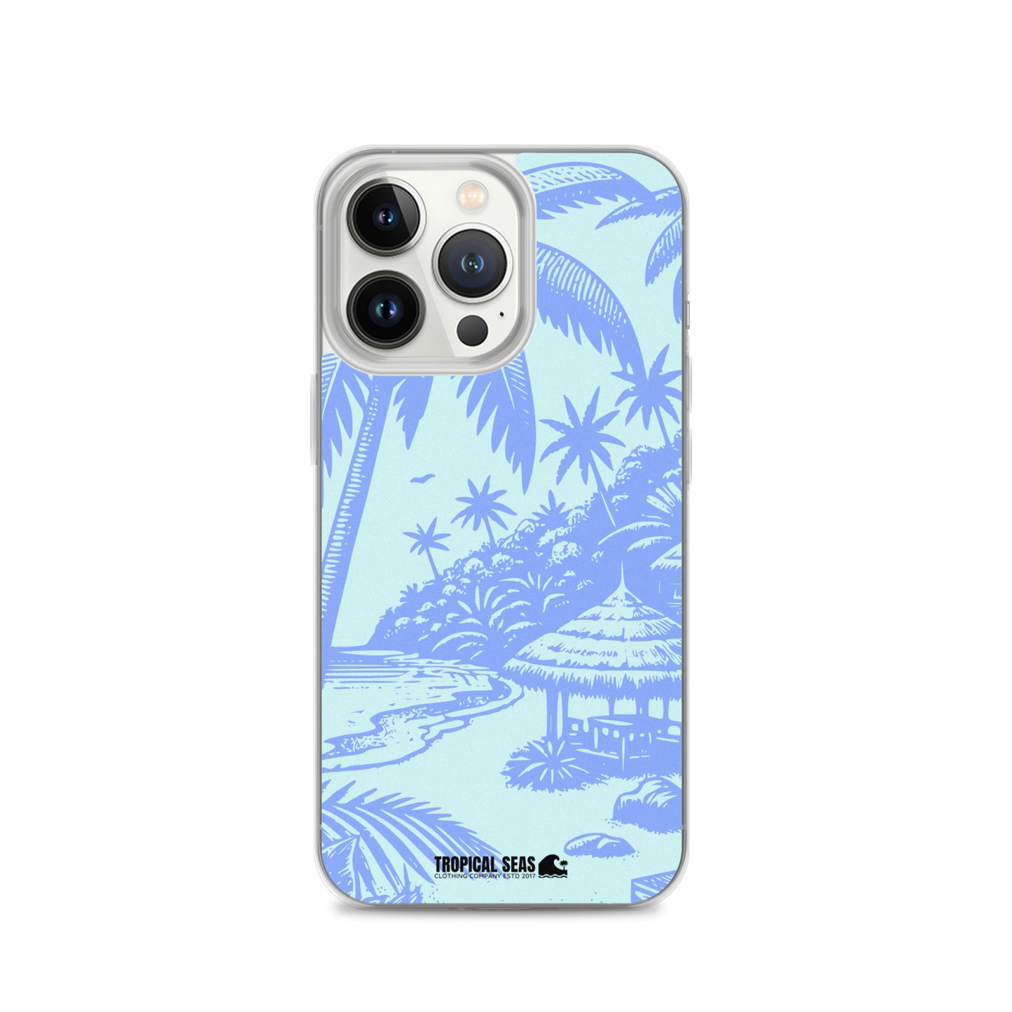 Island Blues Clear Case for iPhone® - Sustainable Mobile Phone Cases from Tropical Seas Clothing 