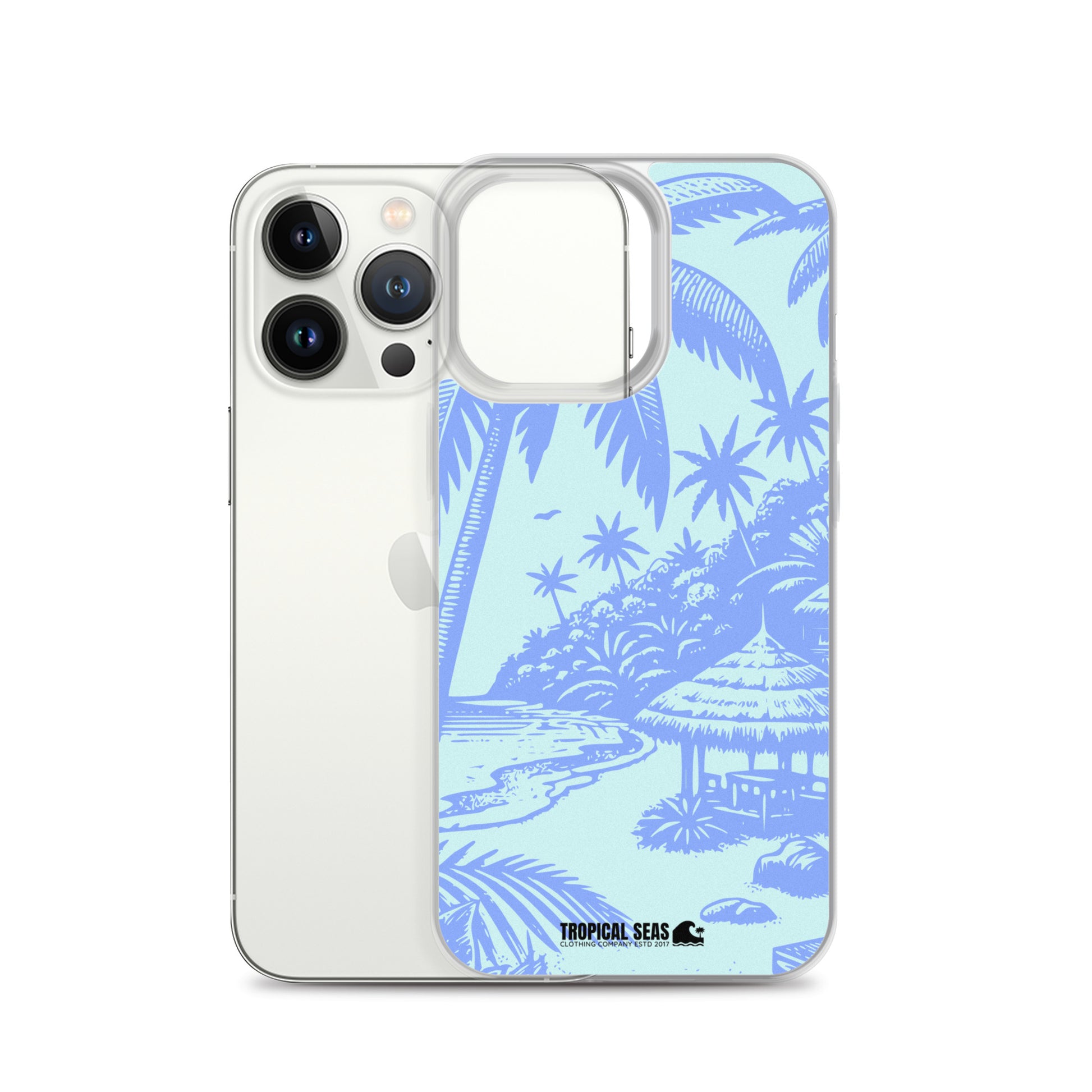 Island Blues Clear Case for iPhone® - Sustainable Mobile Phone Cases from Tropical Seas Clothing 