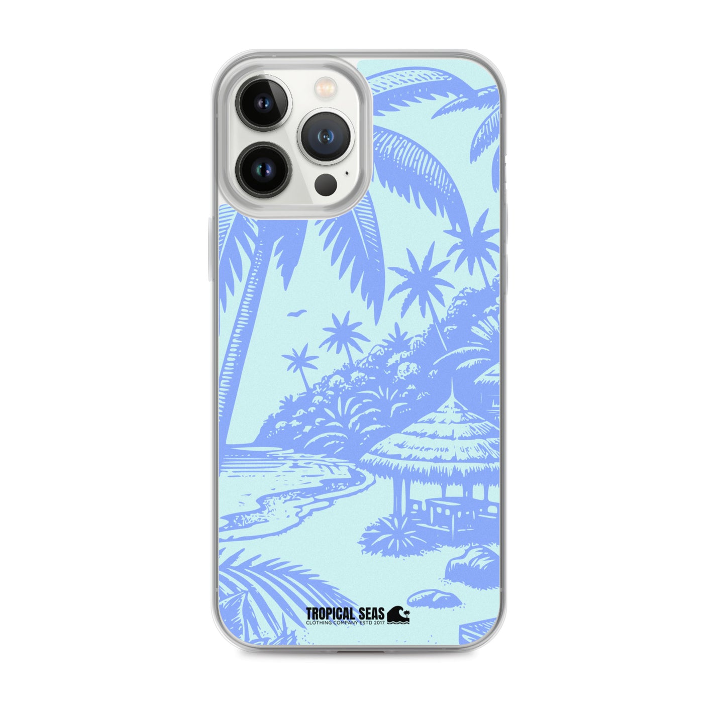 Island Blues Clear Case for iPhone® - Sustainable Mobile Phone Cases from Tropical Seas Clothing 