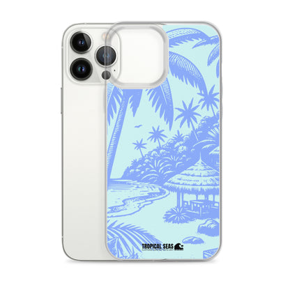 Island Blues Clear Case for iPhone® - Sustainable Mobile Phone Cases from Tropical Seas Clothing 