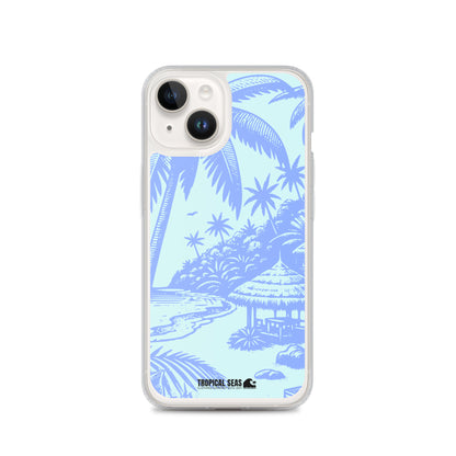 Island Blues Clear Case for iPhone® - Sustainable Mobile Phone Cases from Tropical Seas Clothing 