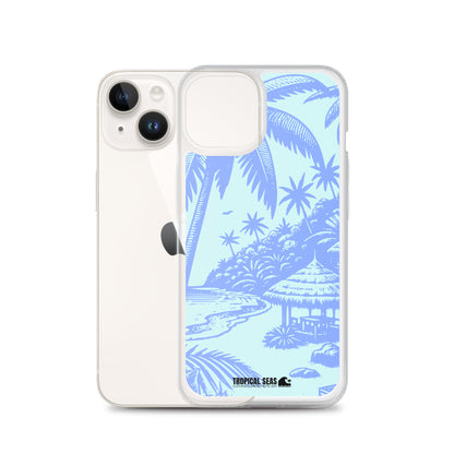 Island Blues Clear Case for iPhone® - Sustainable Mobile Phone Cases from Tropical Seas Clothing 