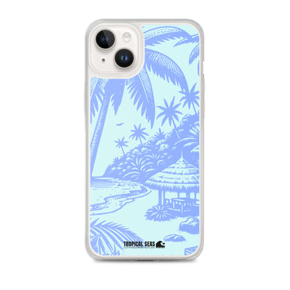 Island Blues Clear Case for iPhone® - Sustainable Mobile Phone Cases from Tropical Seas Clothing 