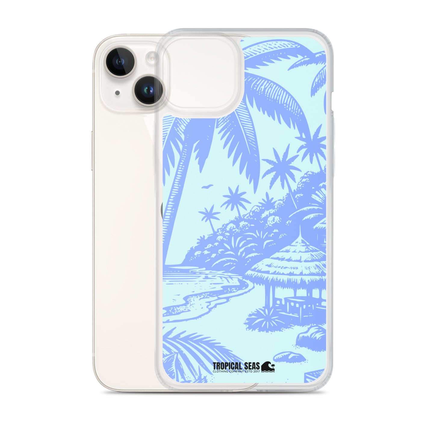 Island Blues Clear Case for iPhone® - Sustainable Mobile Phone Cases from Tropical Seas Clothing 