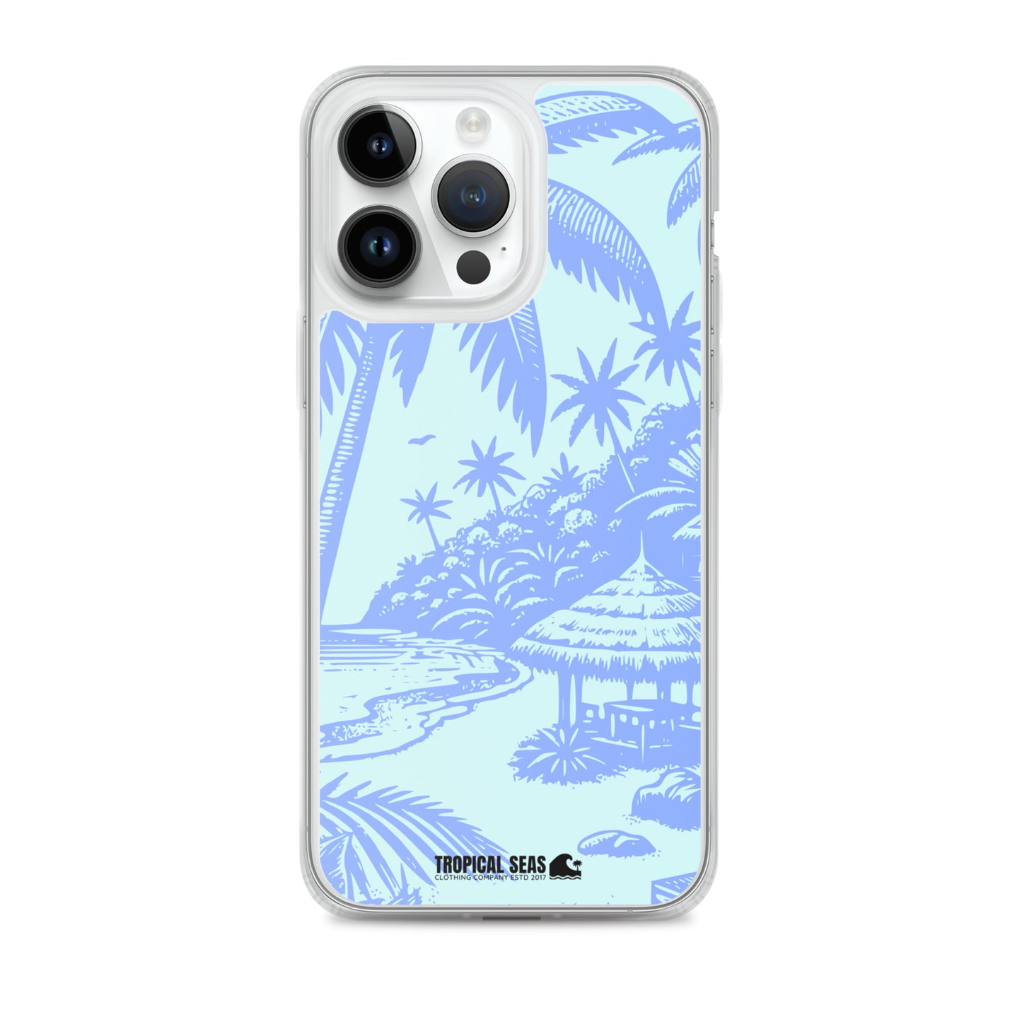 Island Blues Clear Case for iPhone® - Sustainable Mobile Phone Cases from Tropical Seas Clothing 