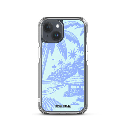 Island Blues Clear Case for iPhone® - Sustainable Mobile Phone Cases from Tropical Seas Clothing 