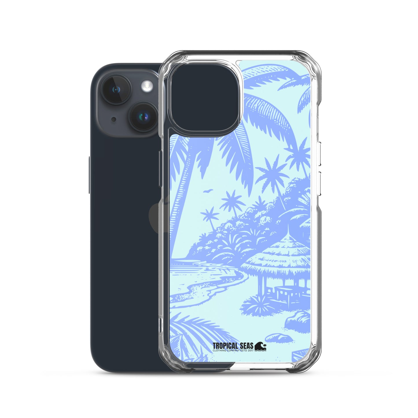 Island Blues Clear Case for iPhone® - Sustainable Mobile Phone Cases from Tropical Seas Clothing 