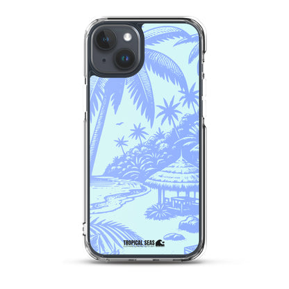 Island Blues Clear Case for iPhone® - Sustainable Mobile Phone Cases from Tropical Seas Clothing 