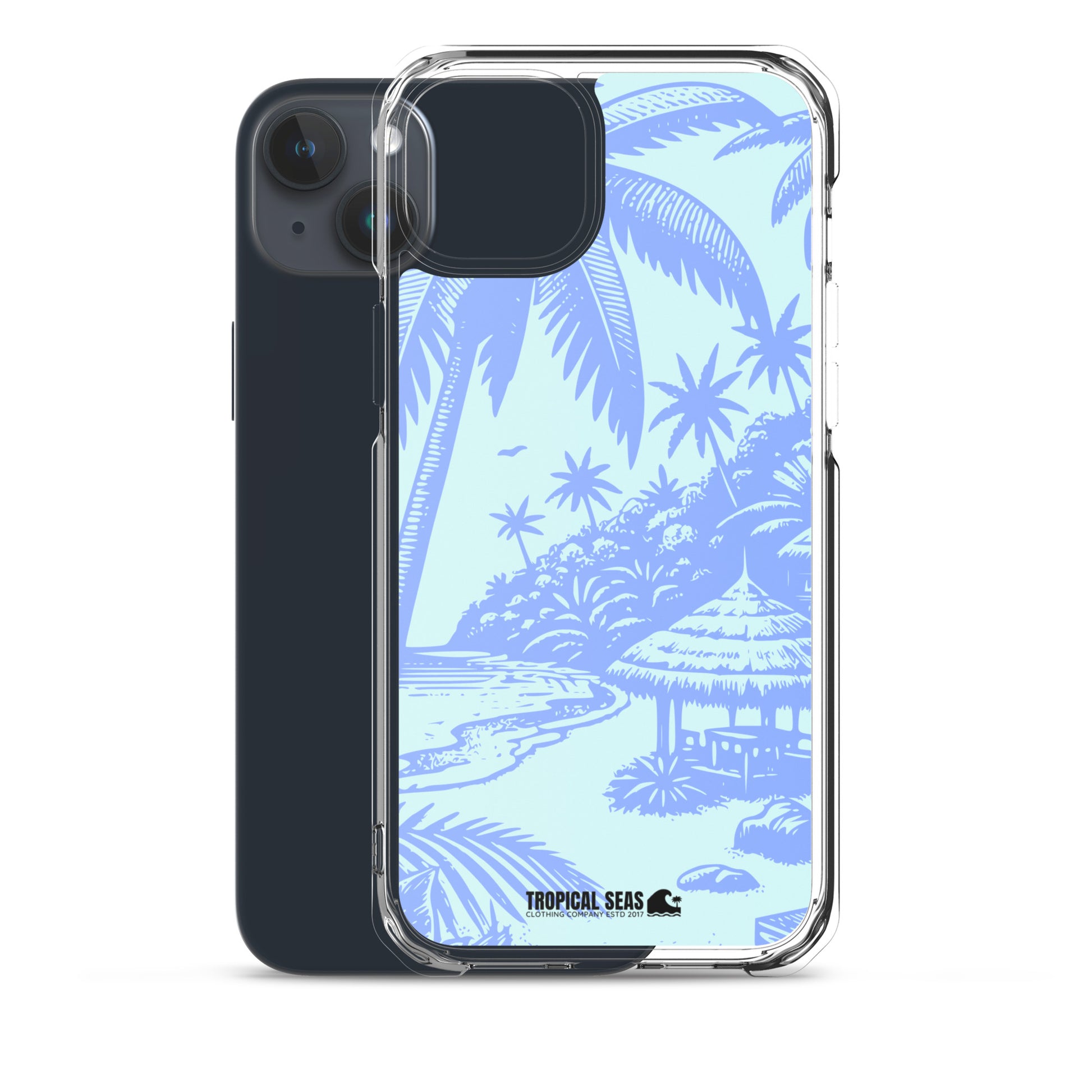 Island Blues Clear Case for iPhone® - Sustainable Mobile Phone Cases from Tropical Seas Clothing 