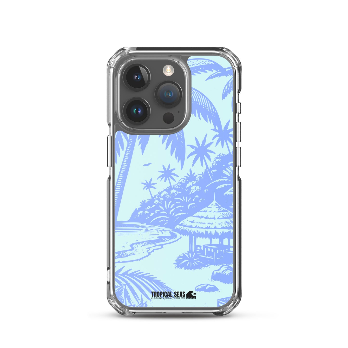 Island Blues Clear Case for iPhone® - Sustainable Mobile Phone Cases from Tropical Seas Clothing 