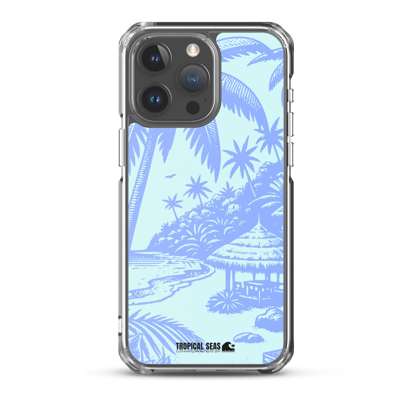 Island Blues Clear Case for iPhone® - Sustainable Mobile Phone Cases from Tropical Seas Clothing 