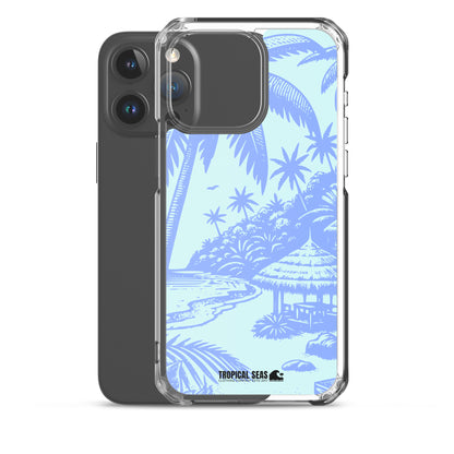 Island Blues Clear Case for iPhone® - Sustainable Mobile Phone Cases from Tropical Seas Clothing 