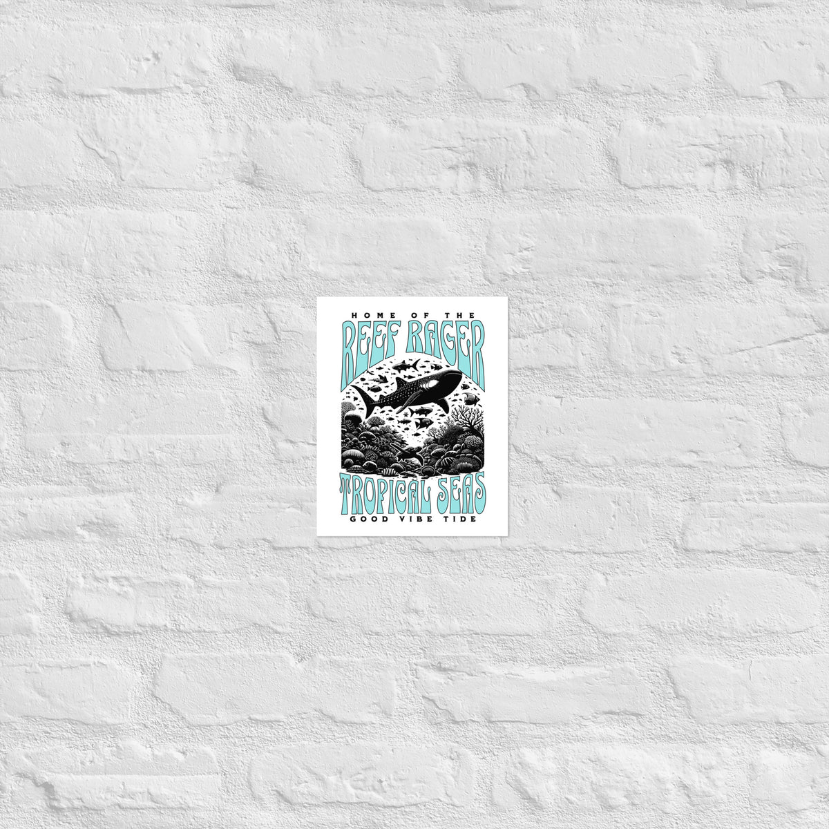 Tropical Whale Shark Poster – Museum-Quality Matte Print with Vibrant Design - Sustainable Home Decor from Tropical Seas Clothing 