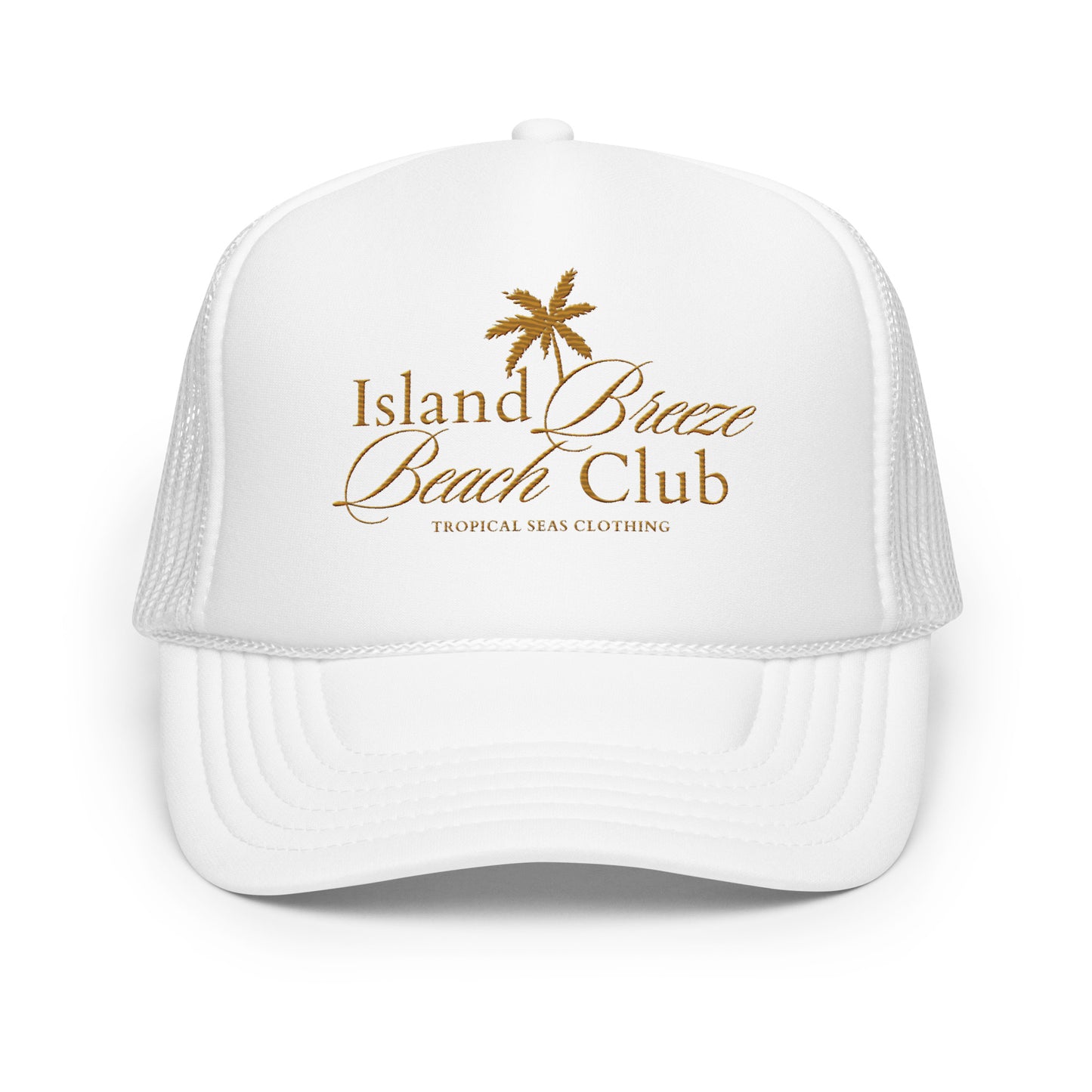 Foam Island Breeze Beach Club trucker hat - Sustainable Hats from Tropical Seas Clothing 