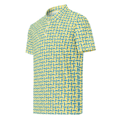 Men’s Slim Fit Golf Polo – Whale & Golf Tee Pattern