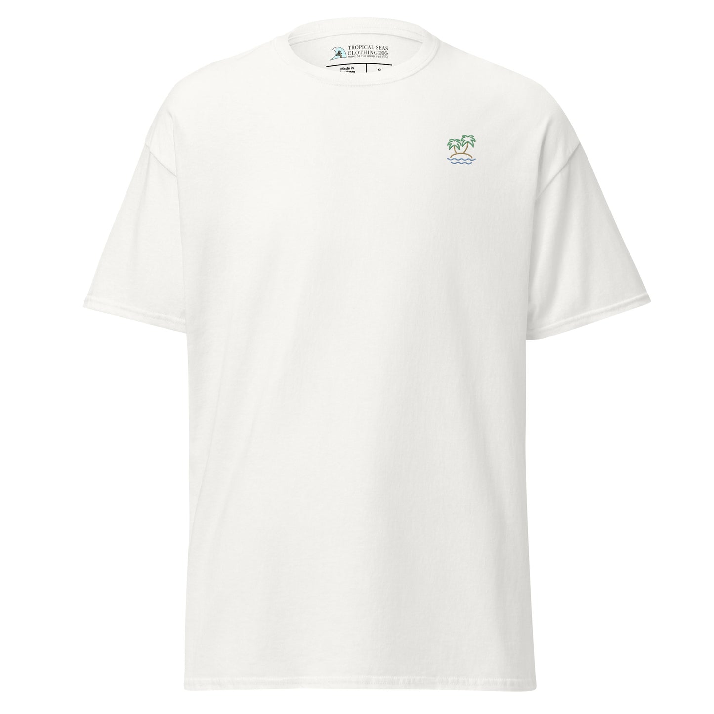 Embroidered Beach and Chill Classic Tee - Tropical Seas Clothing 