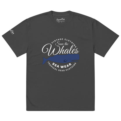 Oversized Vintage Save the Whales faded t-shirt