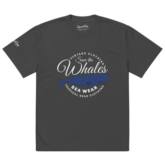 Oversized Vintage Save the Whales faded t-shirt