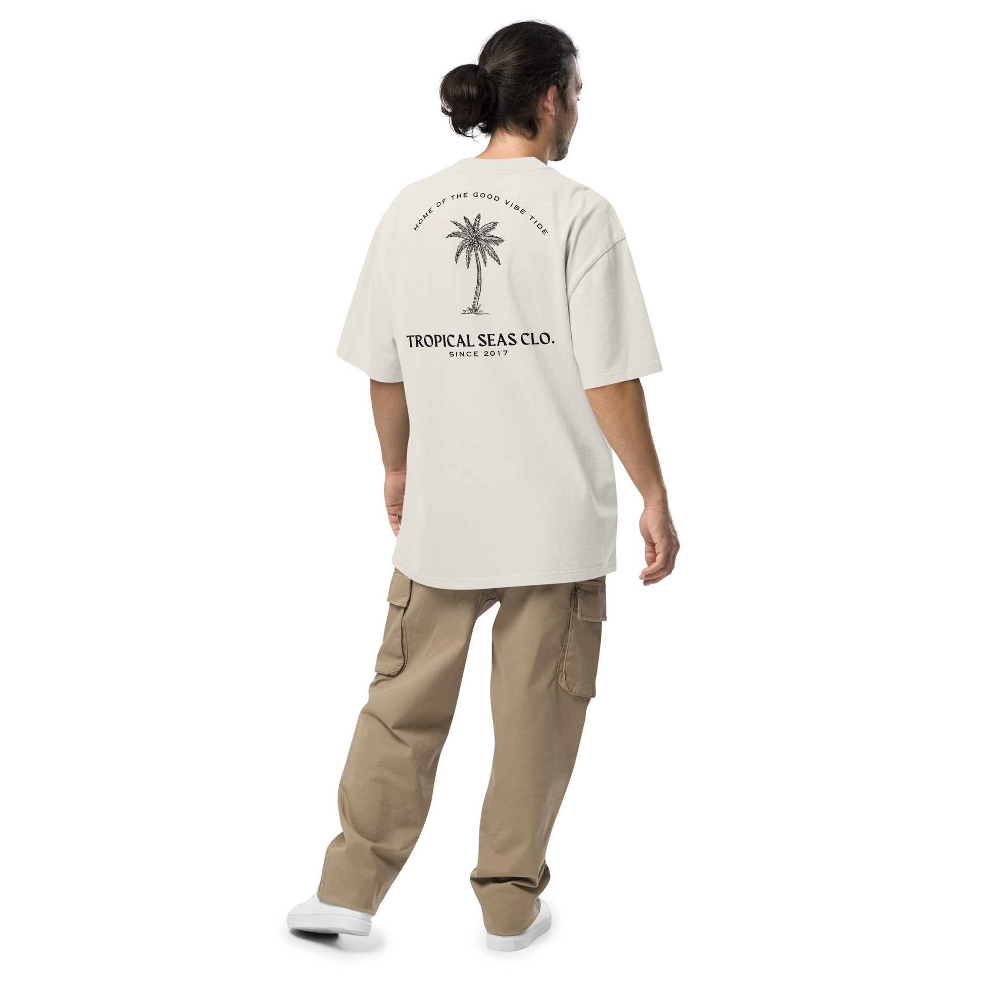Oversized Perfect Palm  faded t-shirt - Tropical Seas Clothing 