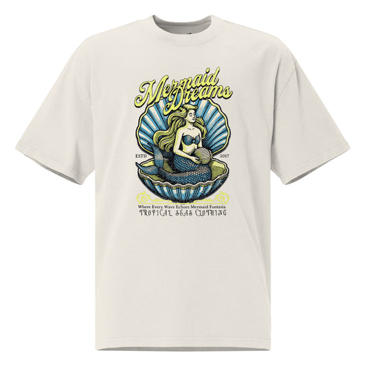 Oversized Mermaid Dreams faded t-shirt - Sustainable  from Tropical Seas Clothing 