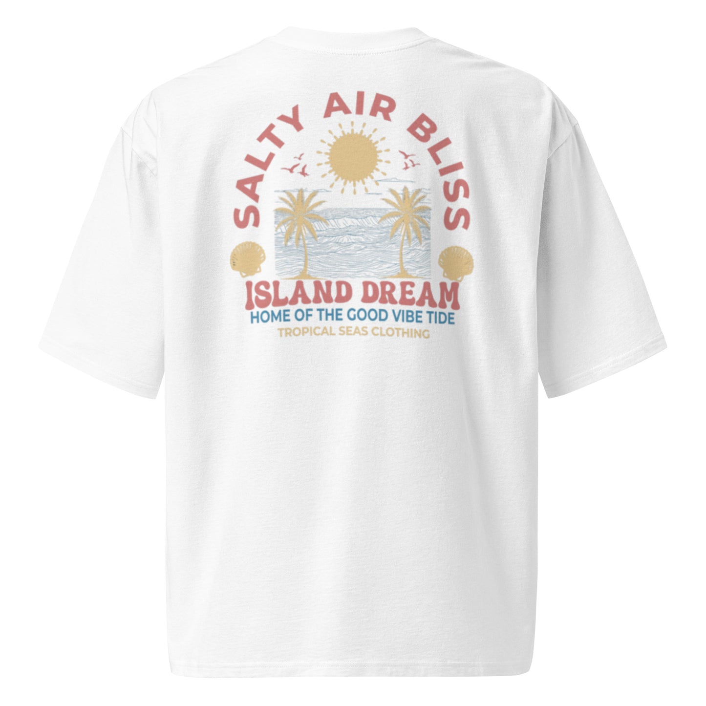 Salty Air Bliss Oversized Heavyweight T-Shirt – Premium Island-Inspired Streetwear Essential - Sustainable Heavyweight T-shirt from Tropical Seas Clothing 