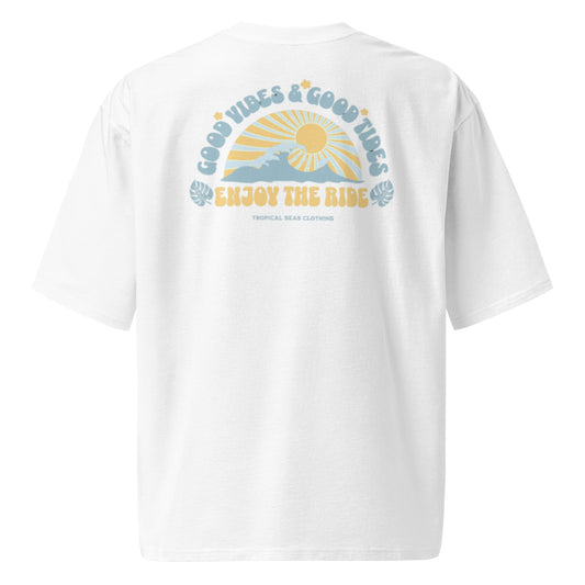 Oversized Enjoy The Ride Heavyweight T-Shirt – Urban Streetwear Essential - Sustainable Heavyweight T-shirt from Tropical Seas Clothing 