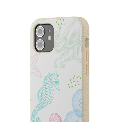 Pastel Coast Biodegradable Phone Case for IPhone and Samsung Galaxy - Tropical Seas Clothing 