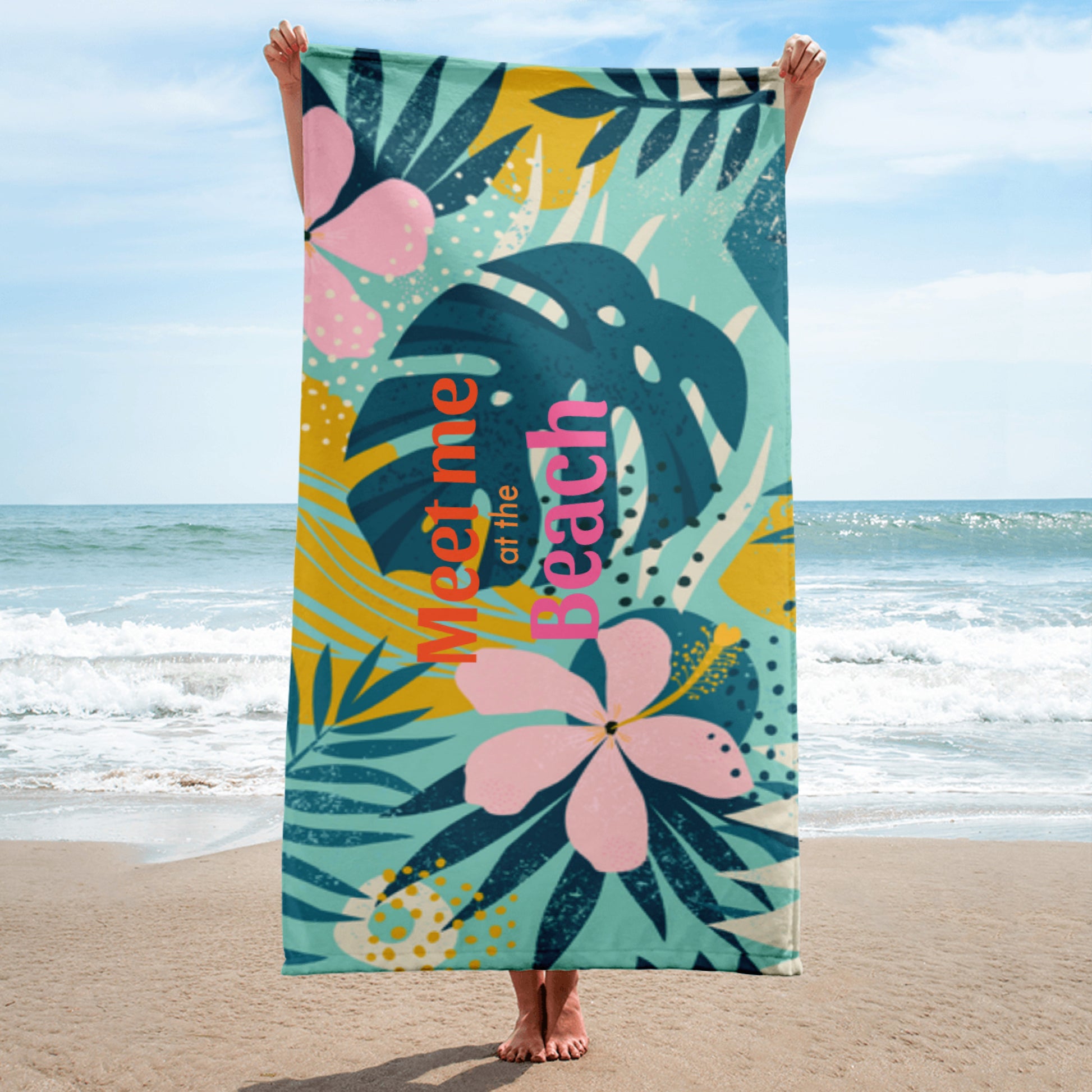 Meet Me at the Beach Beach Towel - Sustainable Beach Towels from Tropical Seas Clothing 