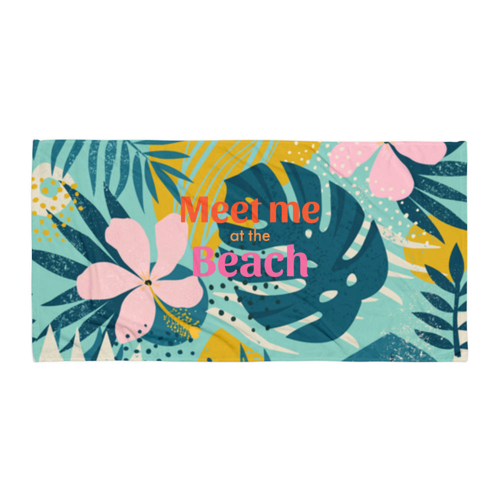 Meet Me at the Beach Beach Towel - Sustainable Beach Towels from Tropical Seas Clothing 