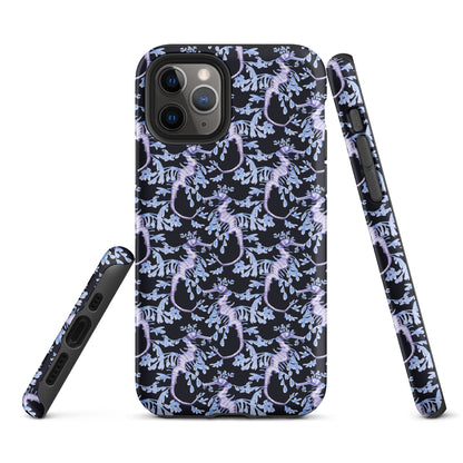 Purple Sea Dragons at Night Tough Case for iPhone® - Sustainable Mobile Phone Cases from Tropical Seas Clothing 