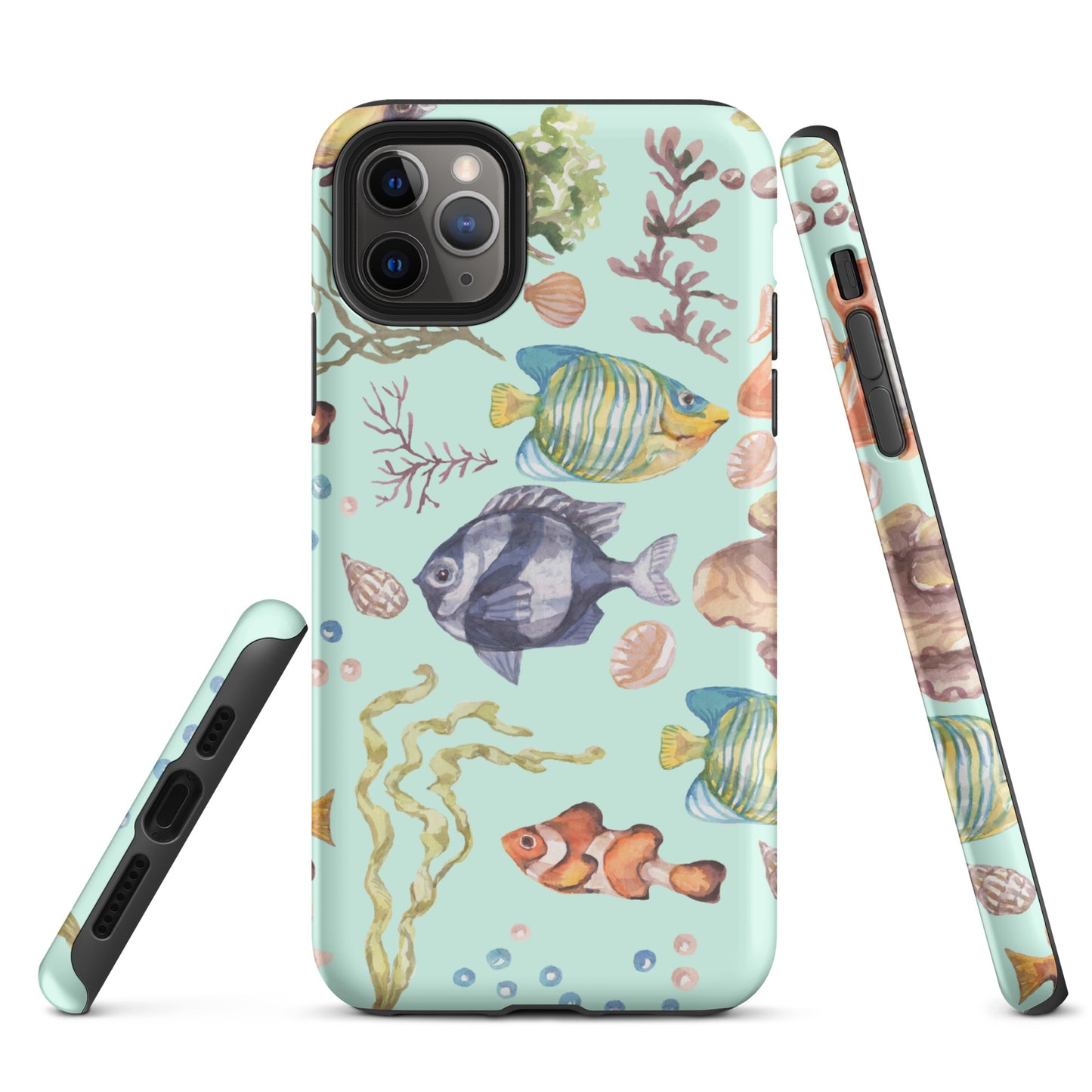 Salty Turquoise Reef Tough Case for iPhone® - Sustainable Mobile Phone Cases from Tropical Seas Clothing 