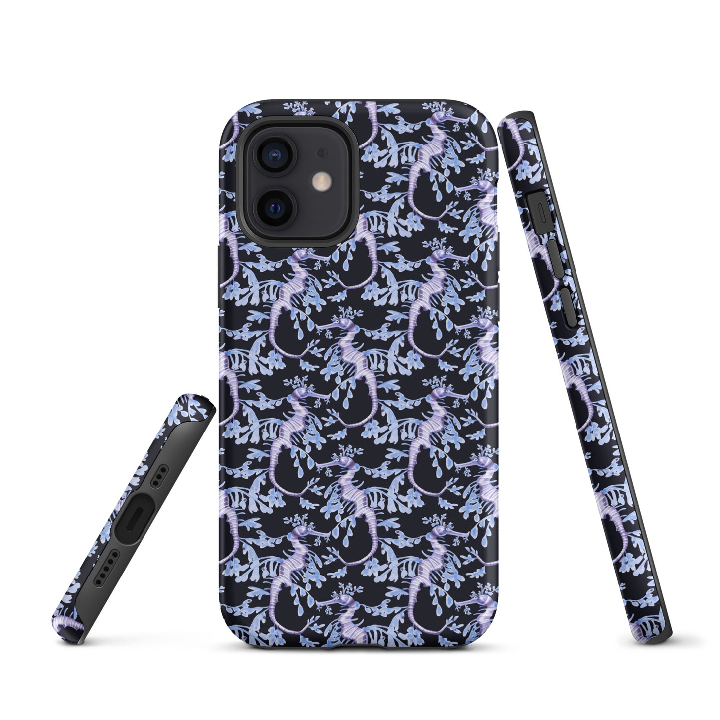 Purple Sea Dragons at Night Tough Case for iPhone® - Sustainable Mobile Phone Cases from Tropical Seas Clothing 