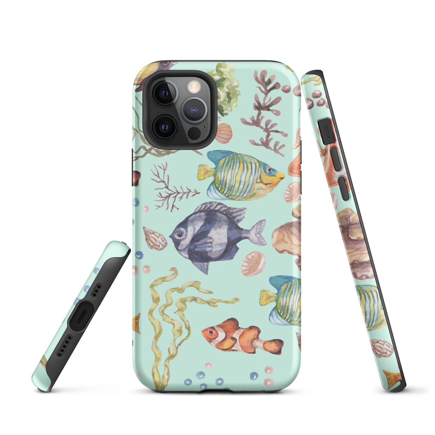 Salty Turquoise Reef Tough Case for iPhone® - Sustainable Mobile Phone Cases from Tropical Seas Clothing 