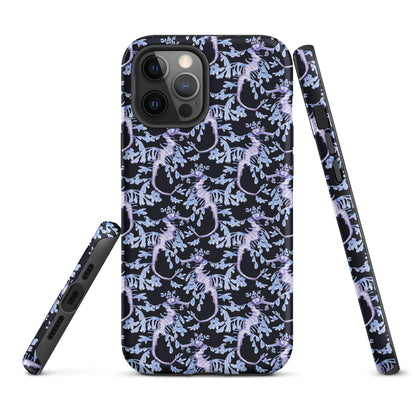 Purple Sea Dragons at Night Tough Case for iPhone® - Sustainable Mobile Phone Cases from Tropical Seas Clothing 