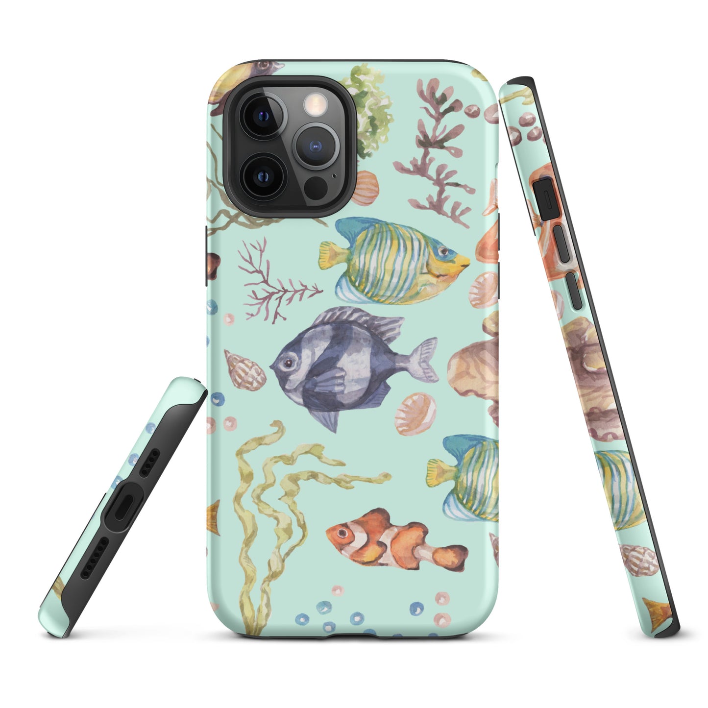 Salty Turquoise Reef Tough Case for iPhone® - Sustainable Mobile Phone Cases from Tropical Seas Clothing 